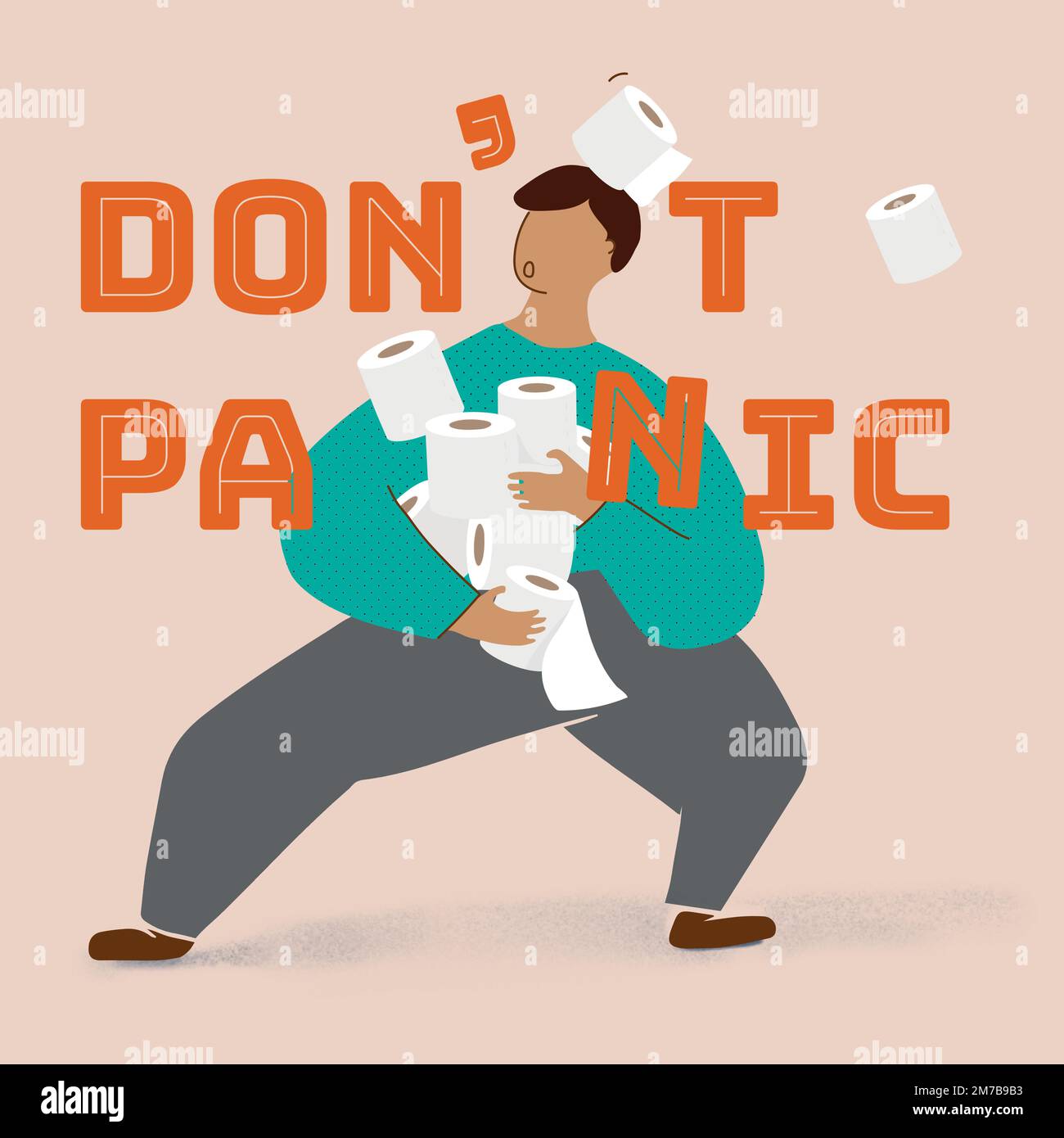 Don't panic covid-9 awareness vector Stock Vector Image & Art - Alamy
