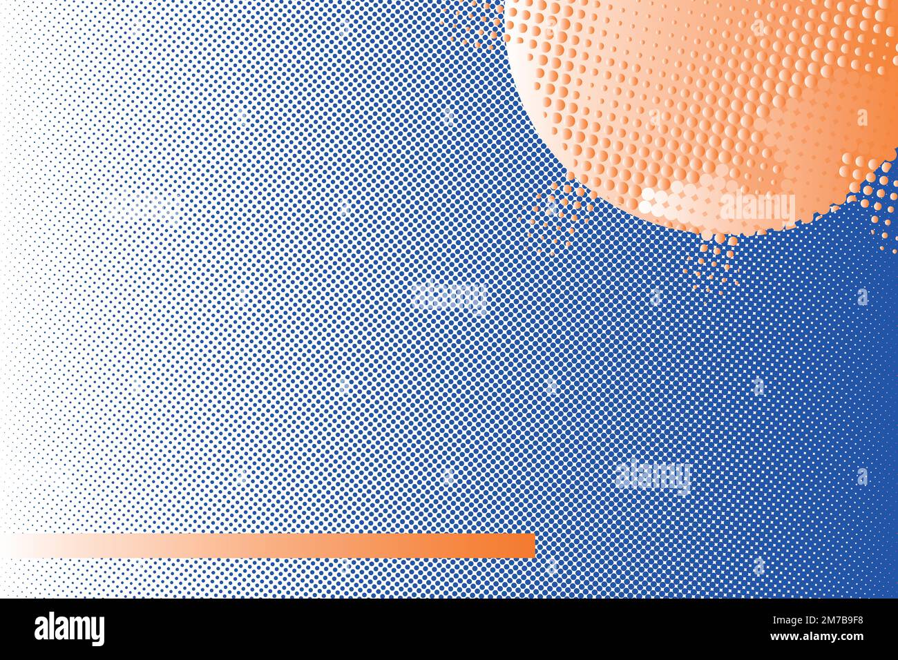 Orange coronavirus on a blue background Stock Vector