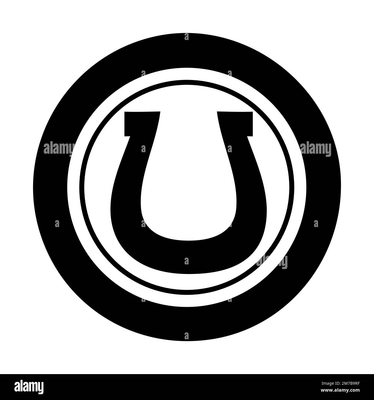 Icon Horseshoe shape. Gambling symbol, object. Vector illustration