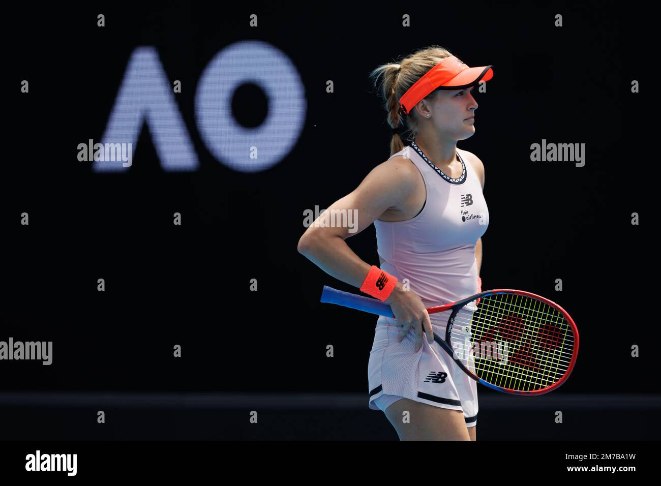 Melbourne, Australia. 09th Jan, 2023. Melbourne Park 9/1/2023. EUGENIE BOUCHARD (CAN) in action during qualifying at the 2023 Australian Open. Credit: corleve/Alamy Live News Credit: corleve/Alamy Live News Stock Photo