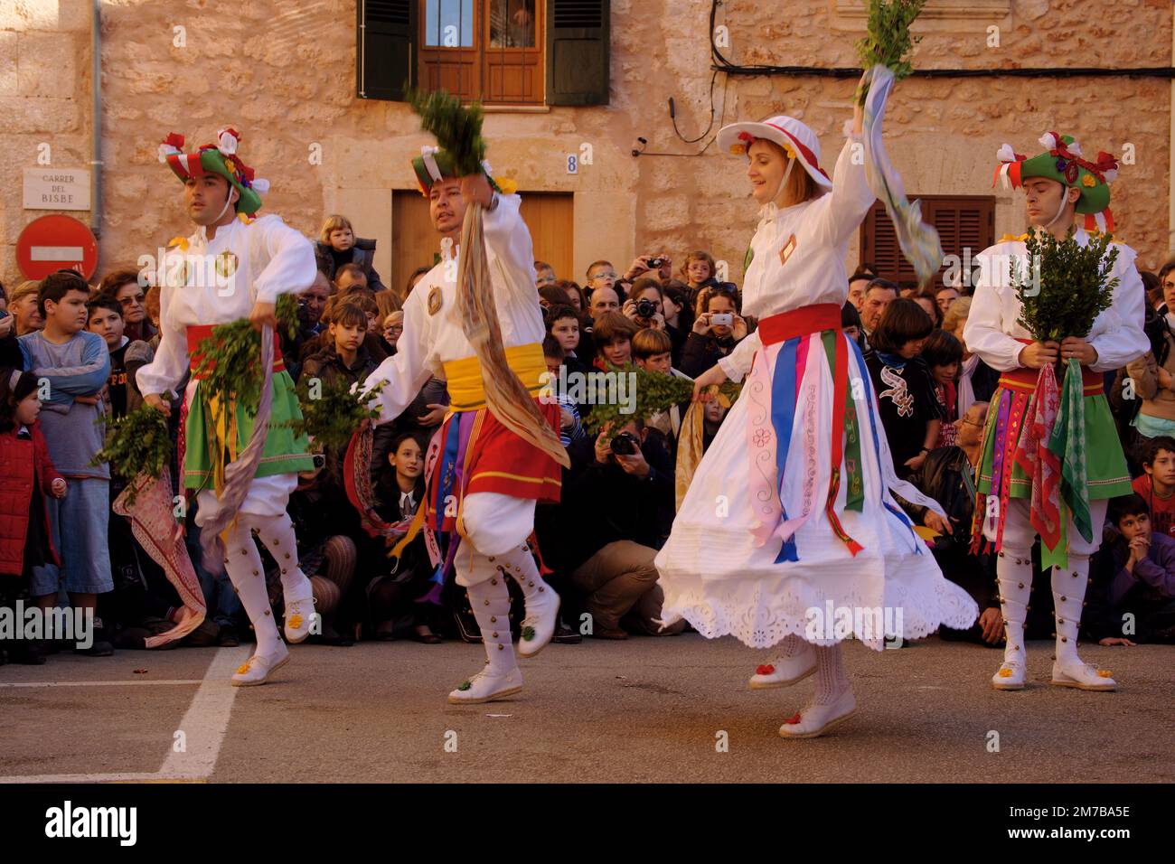 Baile de Es Cossiers. Algaida.Es Pla.Mallorca.Islas Baleares. España. Stock Photo