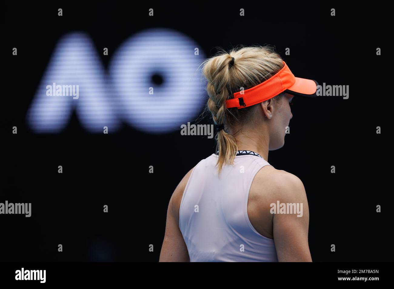 Melbourne, Australia. 09th Jan, 2023. Melbourne Park 9/1/2023. EUGENIE BOUCHARD (CAN) in action during qualifying at the 2023 Australian Open. Credit: corleve/Alamy Live News Credit: corleve/Alamy Live News Stock Photo