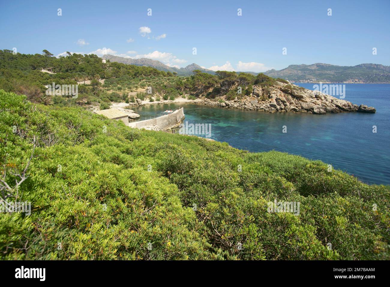 Puerto de Es Lladó.Parque Natural de Sa Dragonera.Andratx.Ponent.Mallorca.Baleares.España. Stock Photo