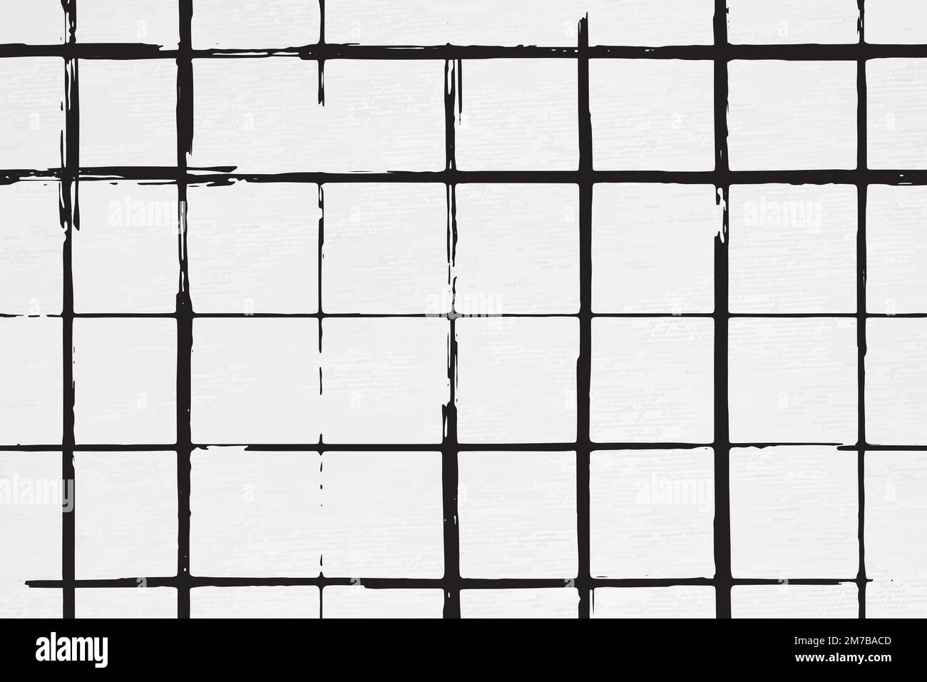 Seamless pattern of grid vector ink brush background Stock Vector