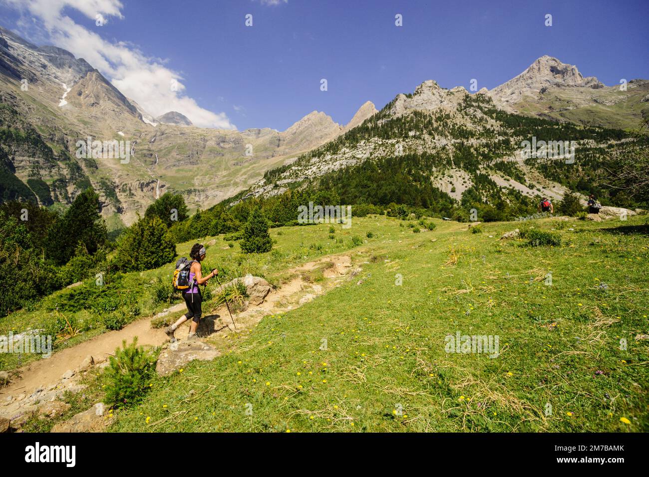 Camino de los Llanos de la Larri, Pirineo Aragones, Huesca, Spain. Stock Photo
