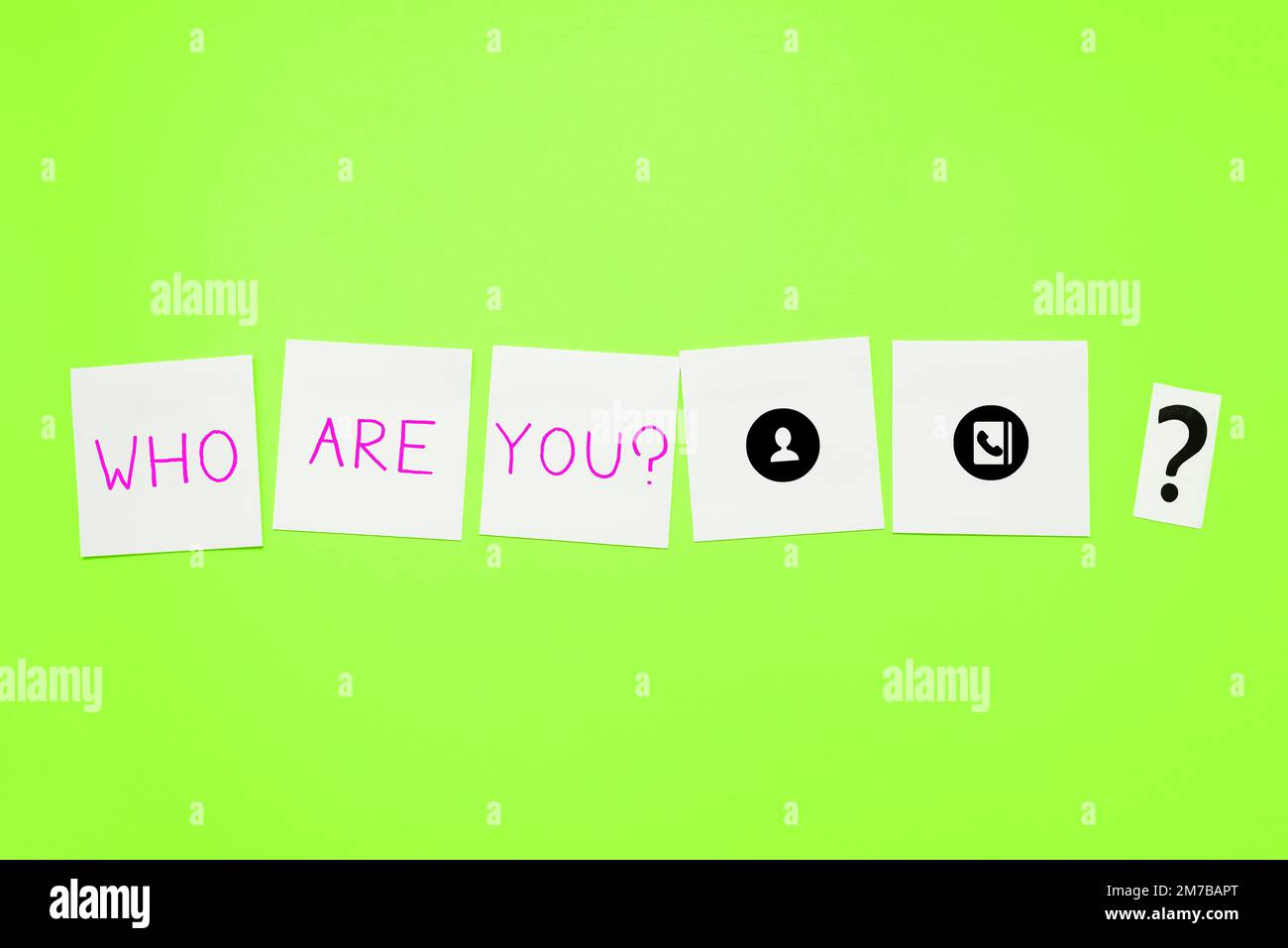 Conceptual caption Who Are You. Concept meaning Identify yourself