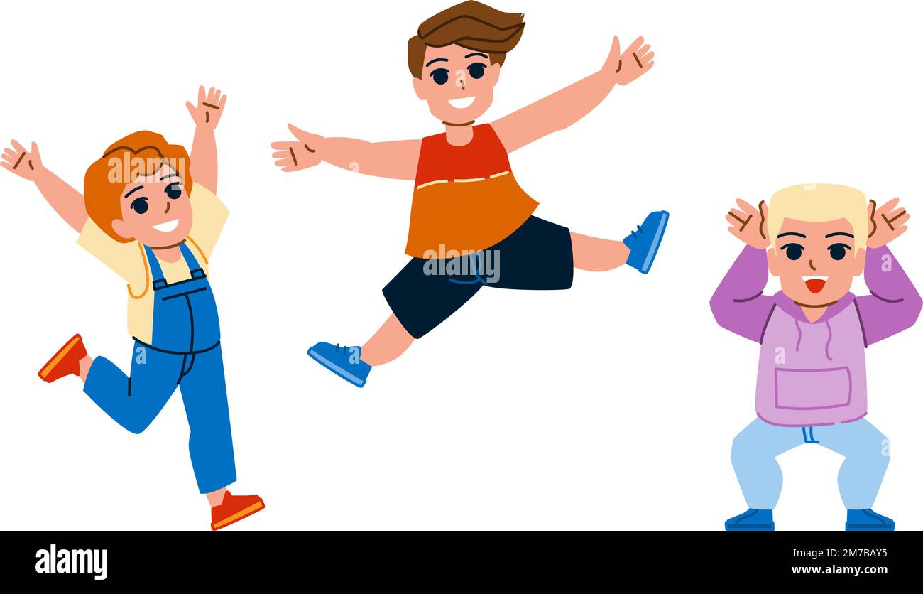 happy kid boy vector Stock Vector Image & Art - Alamy