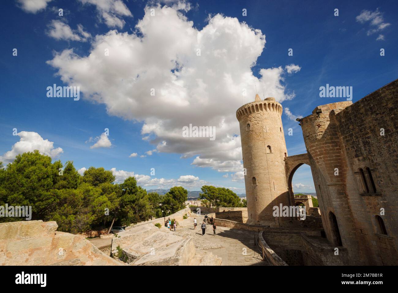Castillo de Bellver -siglo.XIV-, Palma de mallorca. Mallorca. Islas Baleares. España. Stock Photo