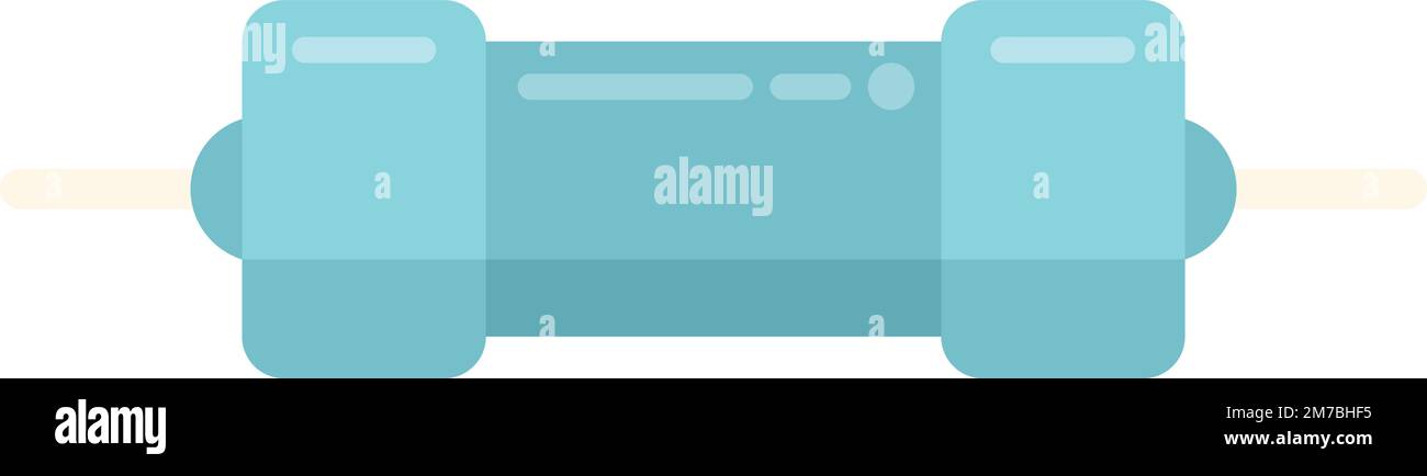 Electric resistor icon flat vector. Capacitor chip. Central component ...