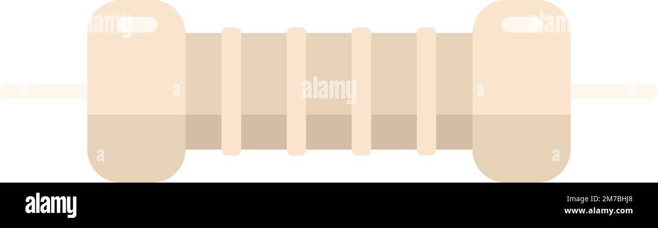 Circuit resistor icon flat vector. Chip capacitor. Energy board ...