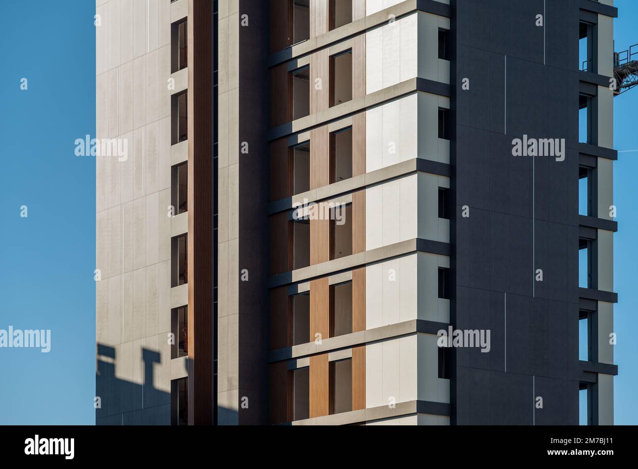 Newly built apartment construction with decorative coating on the ... - Airport Like Coating For Apartment