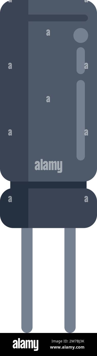 Central resistor icon flat vector. Electric circuit. Energy device ...