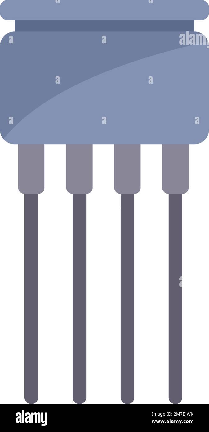 Audio resistor icon flat vector. Electric circuit. Computer energy ...