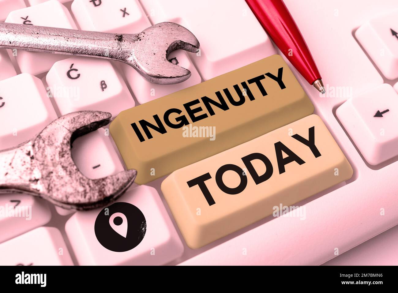 Conceptual caption Ingenuity. Concept meaning the quality of being