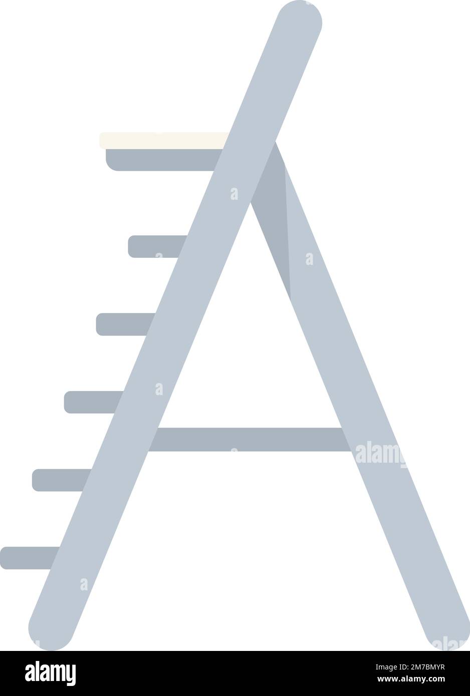 Staircase icon flat vector. Step ladder. Wooden metal isolated Stock ...