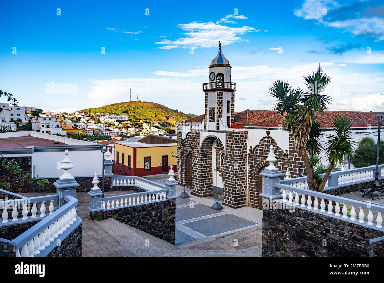 Hauptkirche Santa María de la Concepción,  Valverde, Hauptstadt der Insel  El Hierro, Kanarische Inseln, Spanien |  Main church Santa María de la Conc Stock Photo