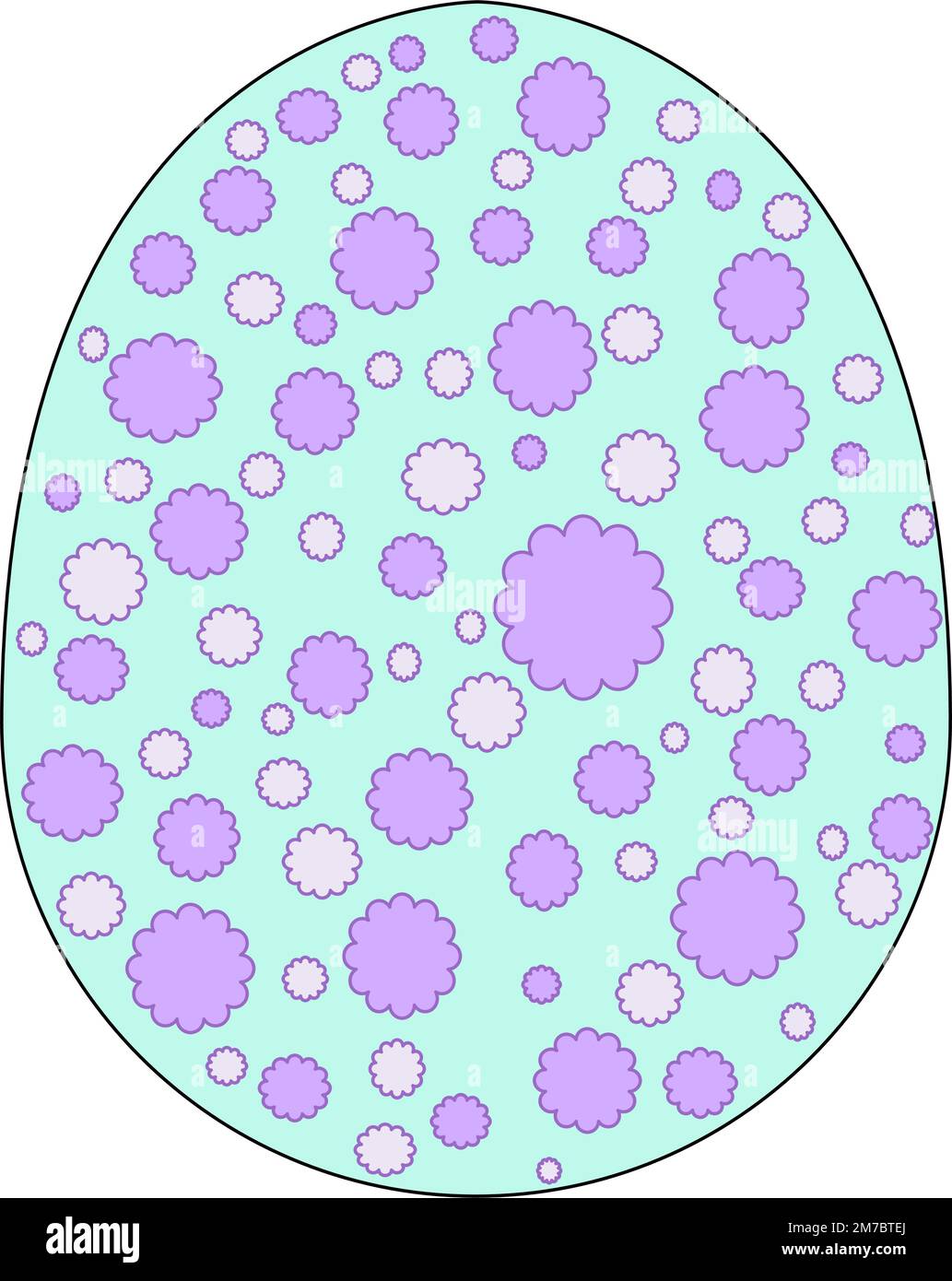 Decorated Easter egg, graphic illustration isolated on background Stock Vector