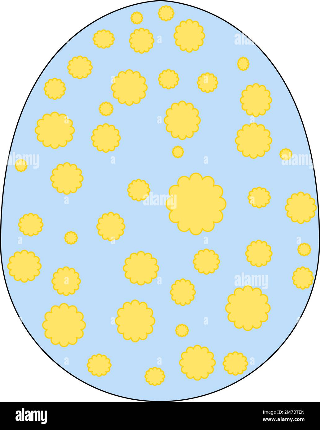 Decorated Easter egg, graphic illustration isolated on background Stock Vector