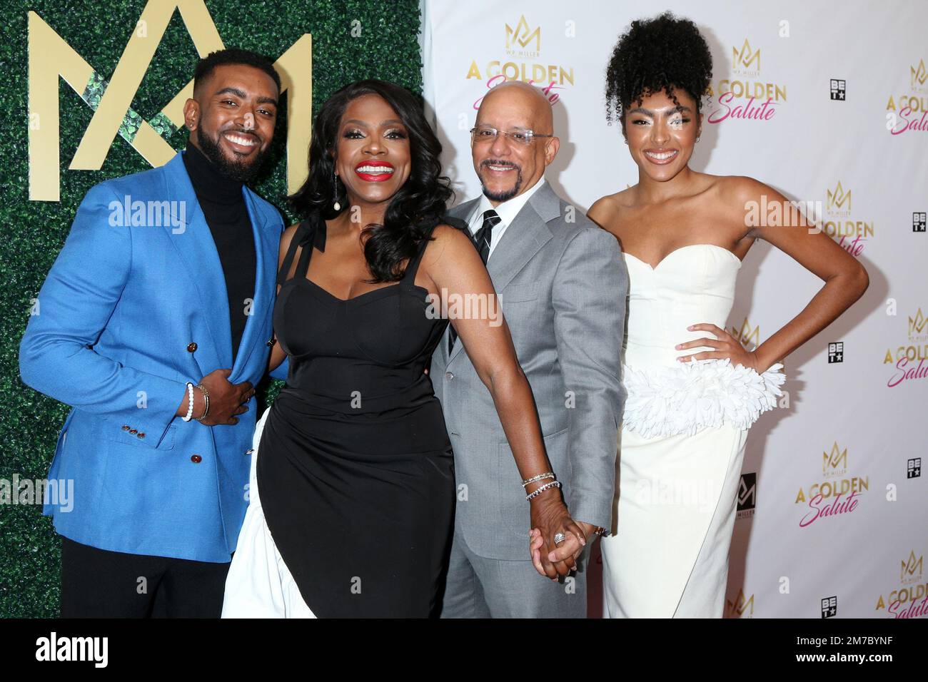 January 8, 2023, Marina Del Rey, CA, USA: LOS ANGELES - JAN 8:  Etienne Maurice, Sheryl Lee Ralph, Vincent Hughes,Â Ivy-Victoria Maurice at A Golden Salute to Sheryl Lee Ralph and Niecy Nash-Betts at the Ritz Carlton Hotel on January 8, 2023 in Marina Del Rey, CA (Credit Image: © Kay Blake/ZUMA Press Wire) Stock Photo