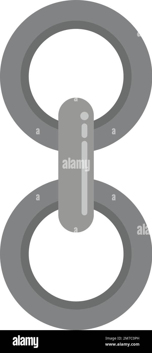 Chain object icon flat vector. Web link. Modern communication isolated ...