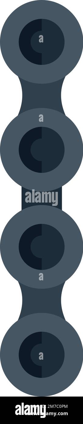 Chain icon flat vector. Web strength. Modern connection isolated Stock ...