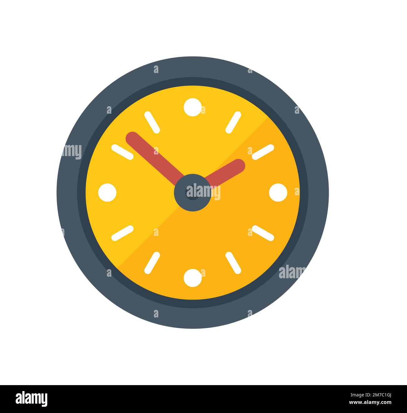 Remote time icon flat vector. Office work. Clock hour isolated Stock