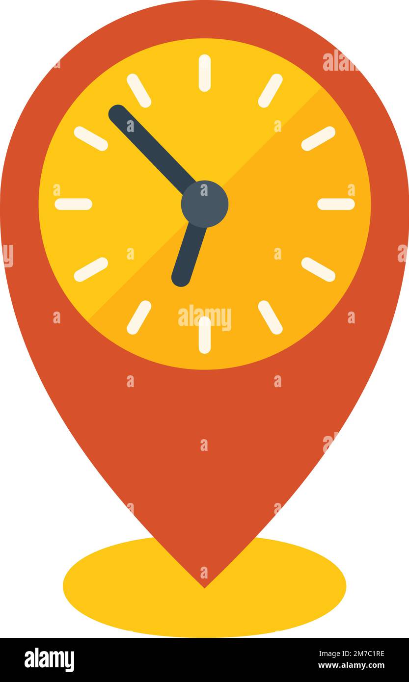 Work hour location icon flat vector. Flexible people. Office time