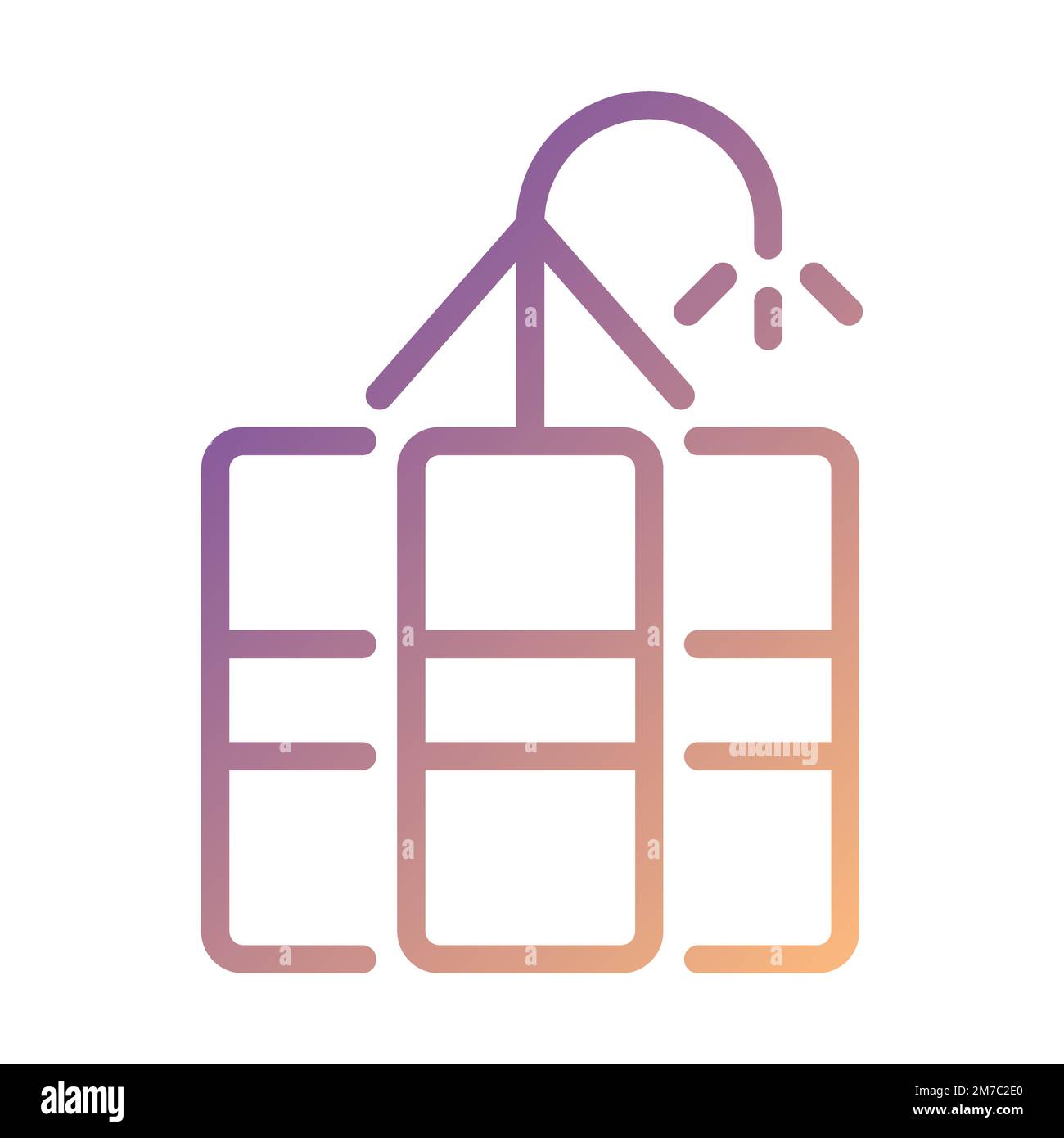 Coal blasting pixel perfect gradient linear vector icon Stock Vector