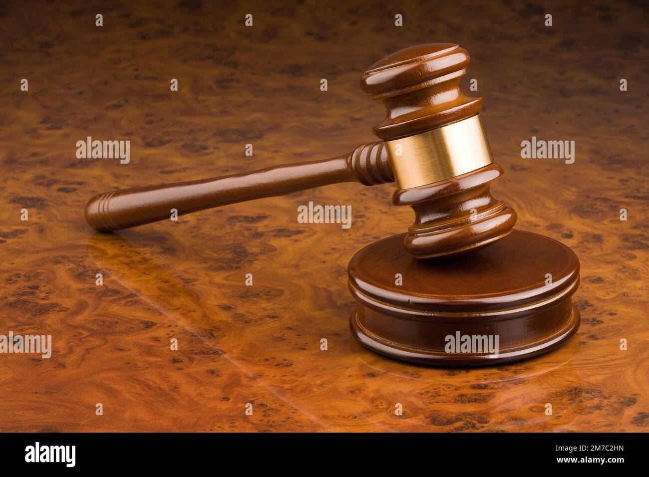 auction hammer/justice hammer, on a desk Stock Photo