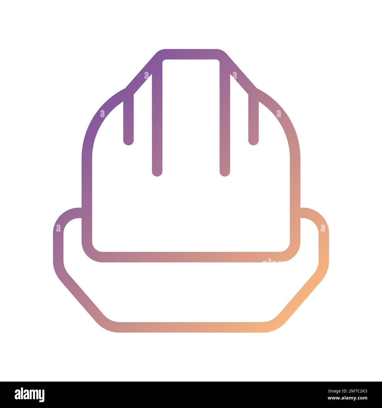 Hard hat pixel perfect gradient linear vector icon Stock Vector