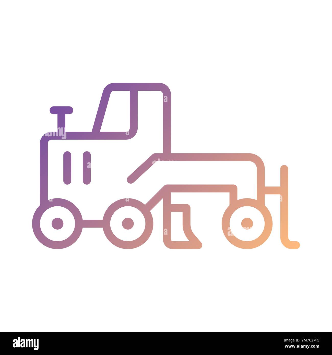 Grader pixel perfect gradient linear vector icon Stock Vector