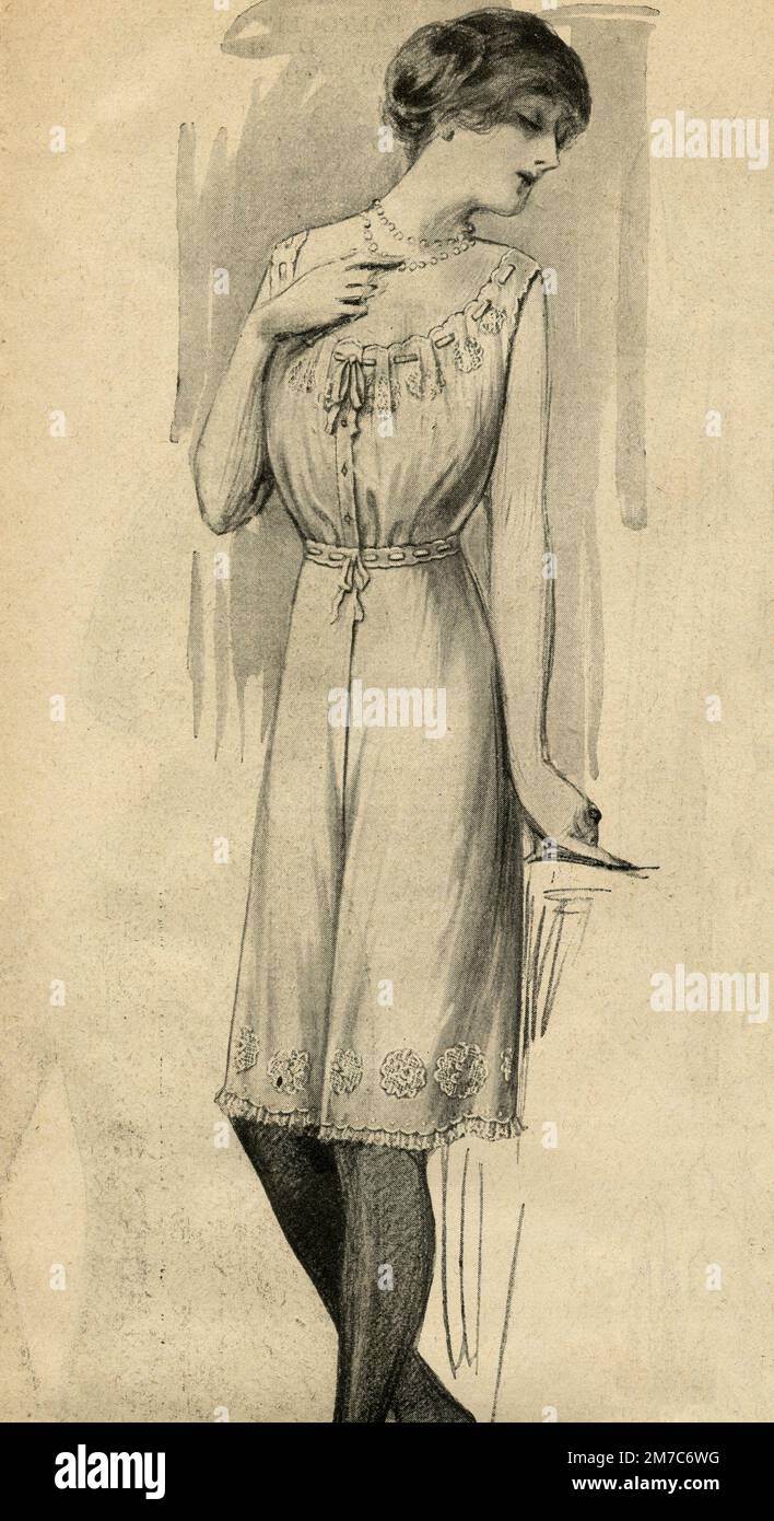 illustration-of-women-clothes-fashion-and-style-from-vintage-magazine
