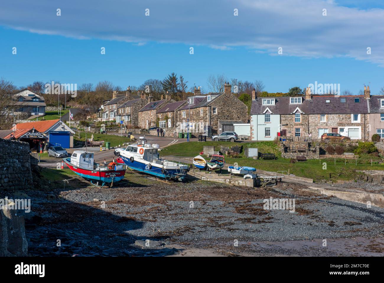Craster a small fishing village on the Northumberland coast UK Stock Photo