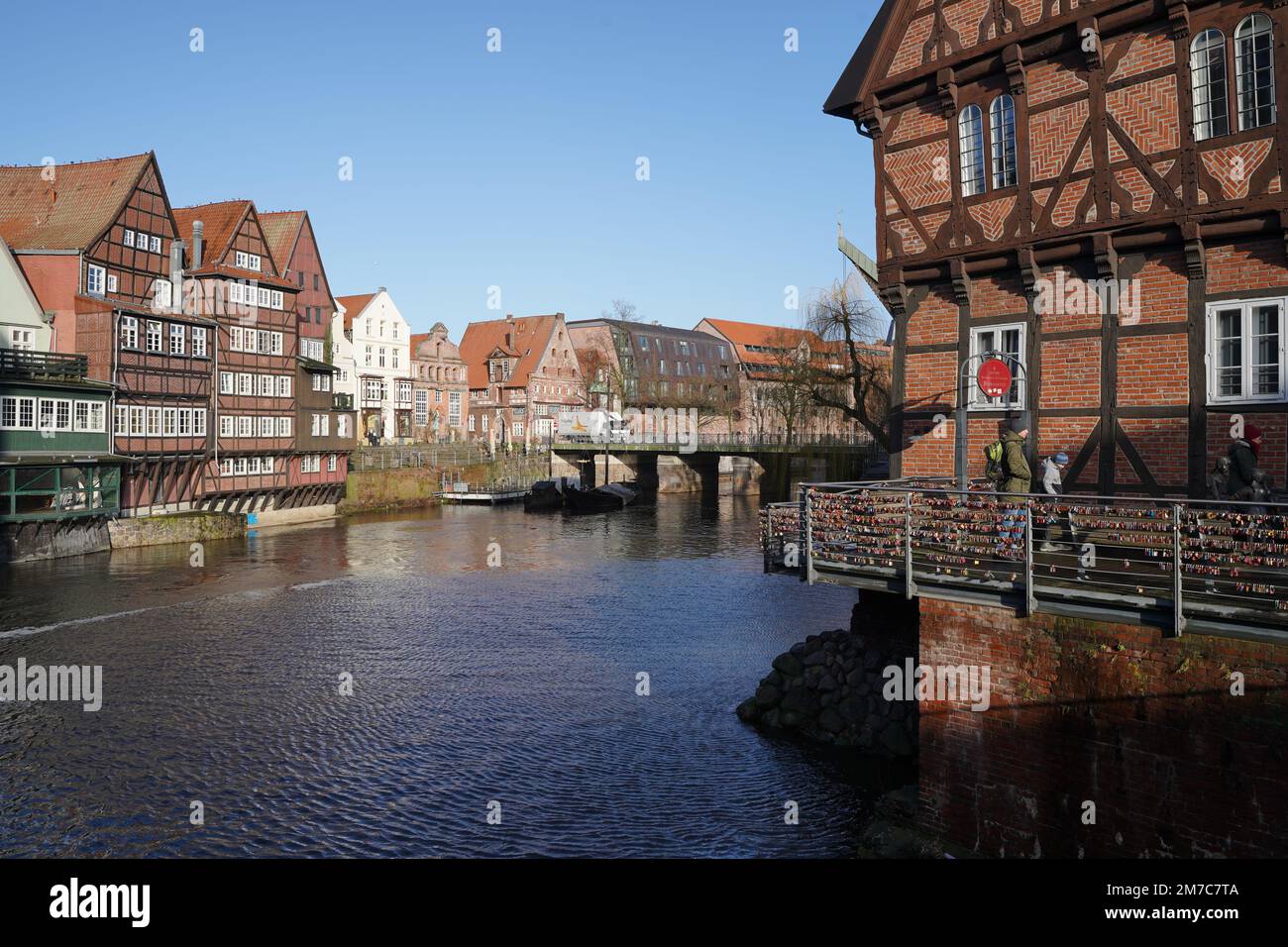 Lüneburg, an der Ilmenau Stock Photo
