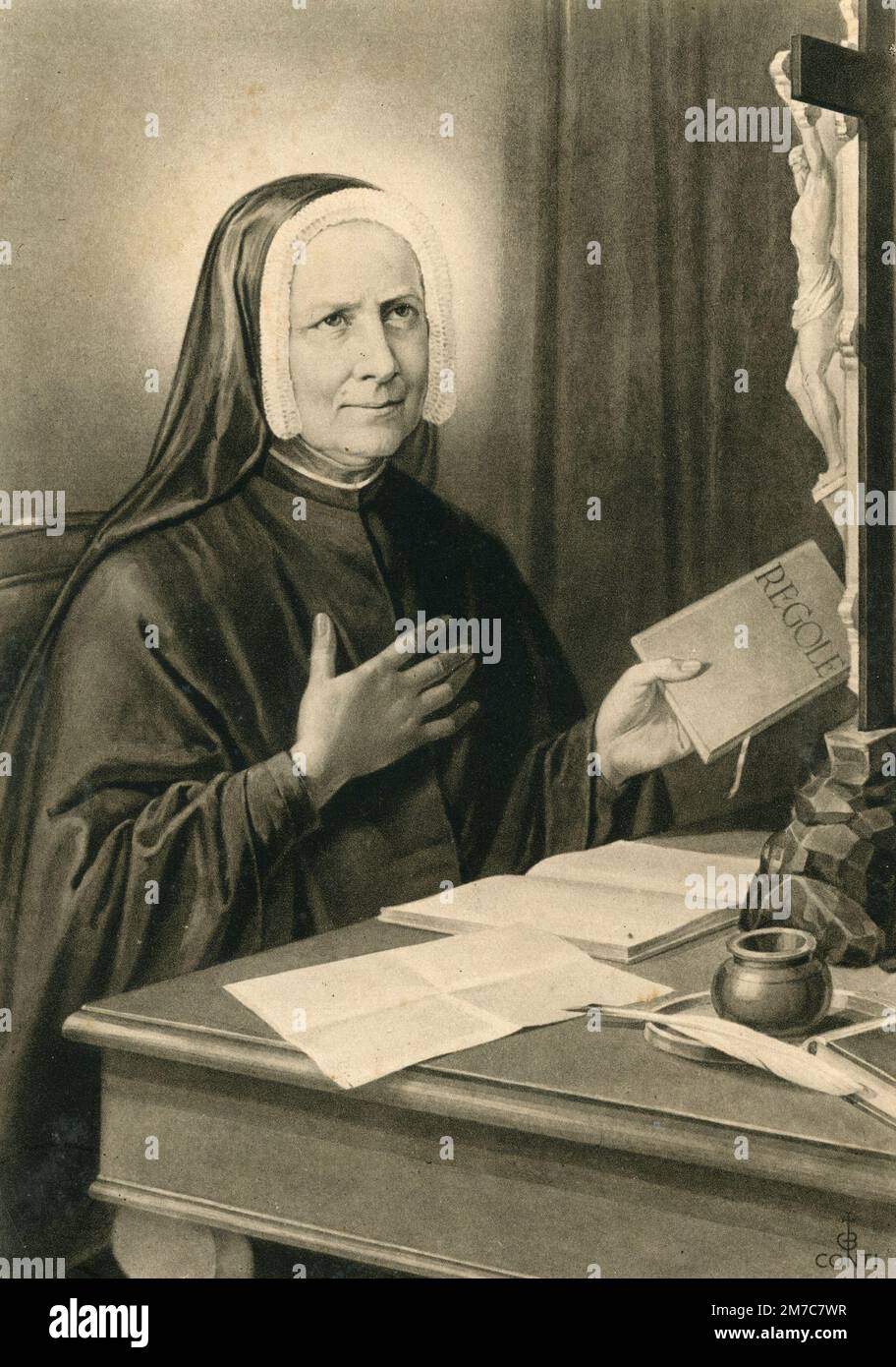 Saint Paola Frassinetti, founder of religious congregation Saint Dorothea Institute, Italy 1900 Stock Photo