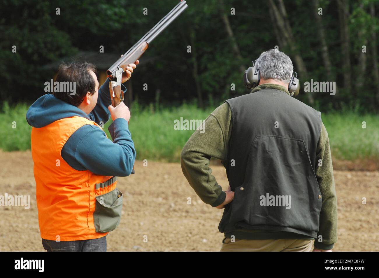 France. The candidats for the hunting permit are every year more numerous. Stock Photo
