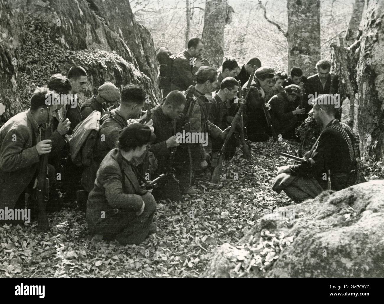 Partisans of the Bulgarian anti-communist resistence, Bulgaria 1940s Stock Photo