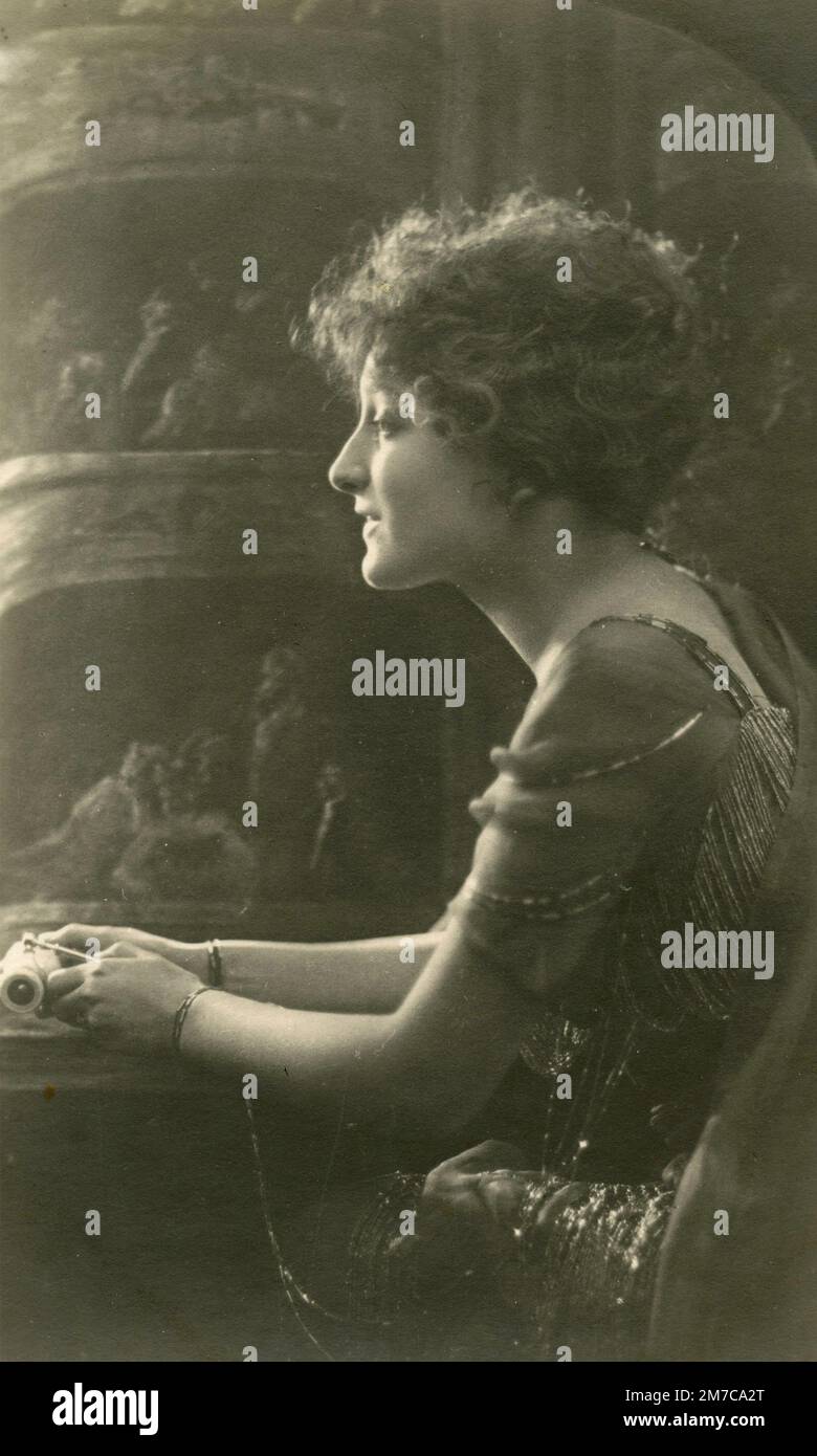 Portrait of Austrian silent film actress Eva May, 1920s Stock Photo - Alamy