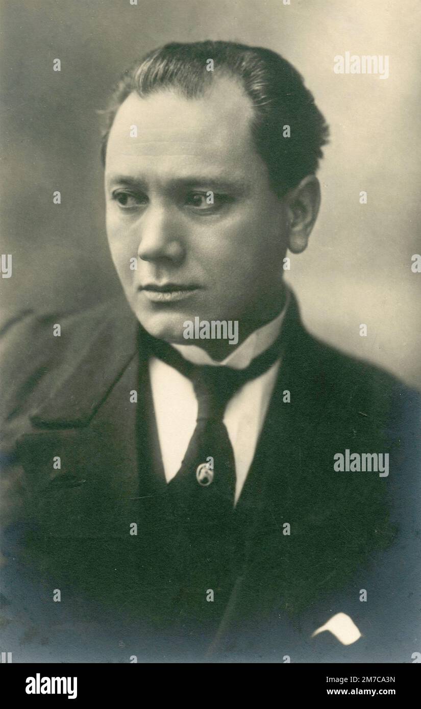 Portrait of Italian silent film actor and film director Annibale