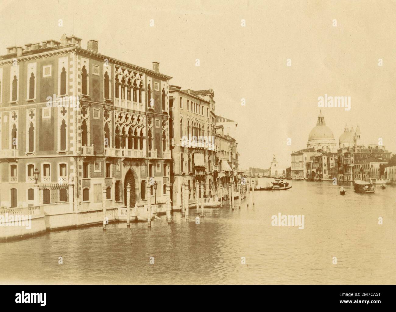 View of the Canal, Venice, Italy 1860s Stock Photo