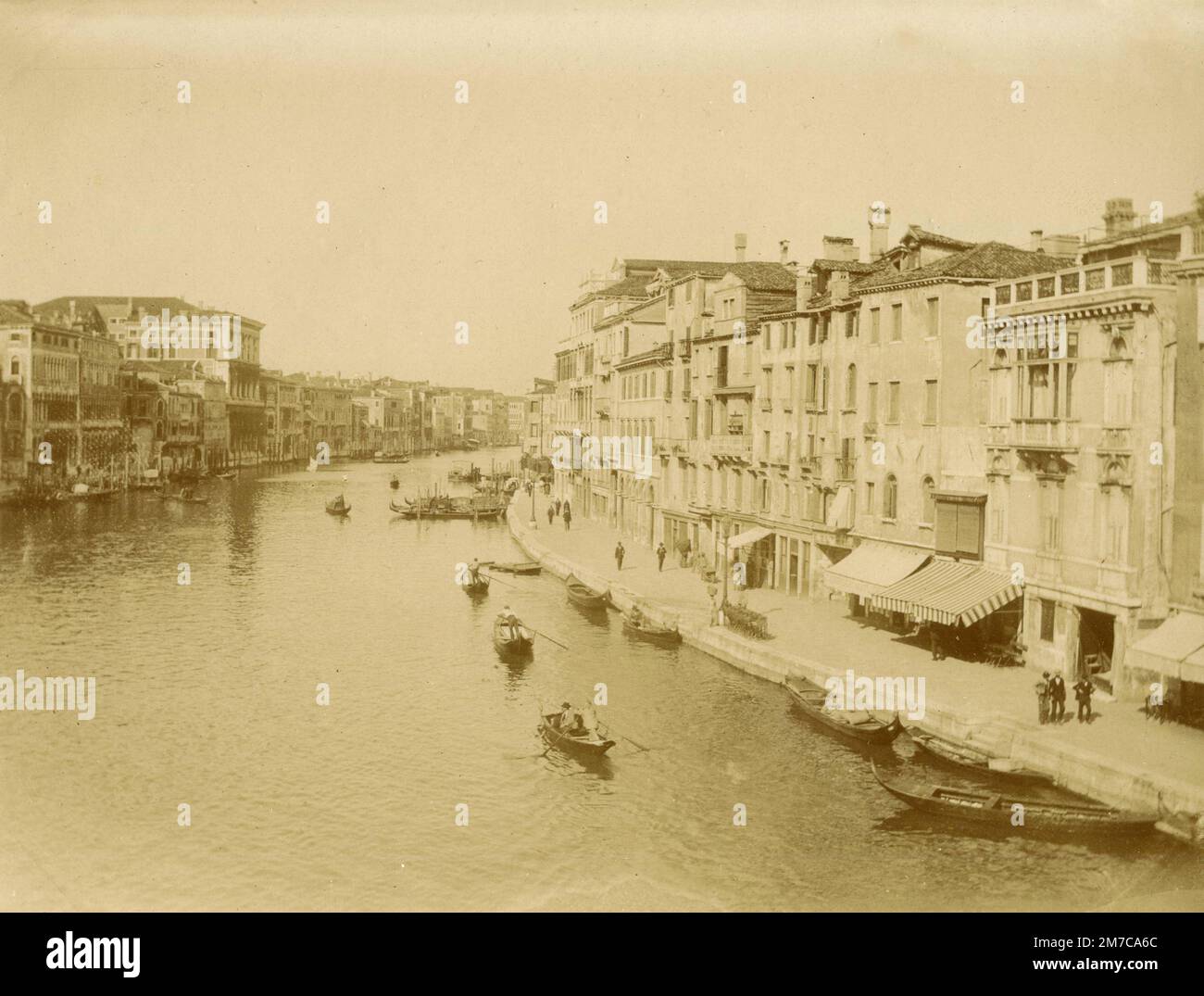 View of the Canal, Venice, Italy 1860s Stock Photo