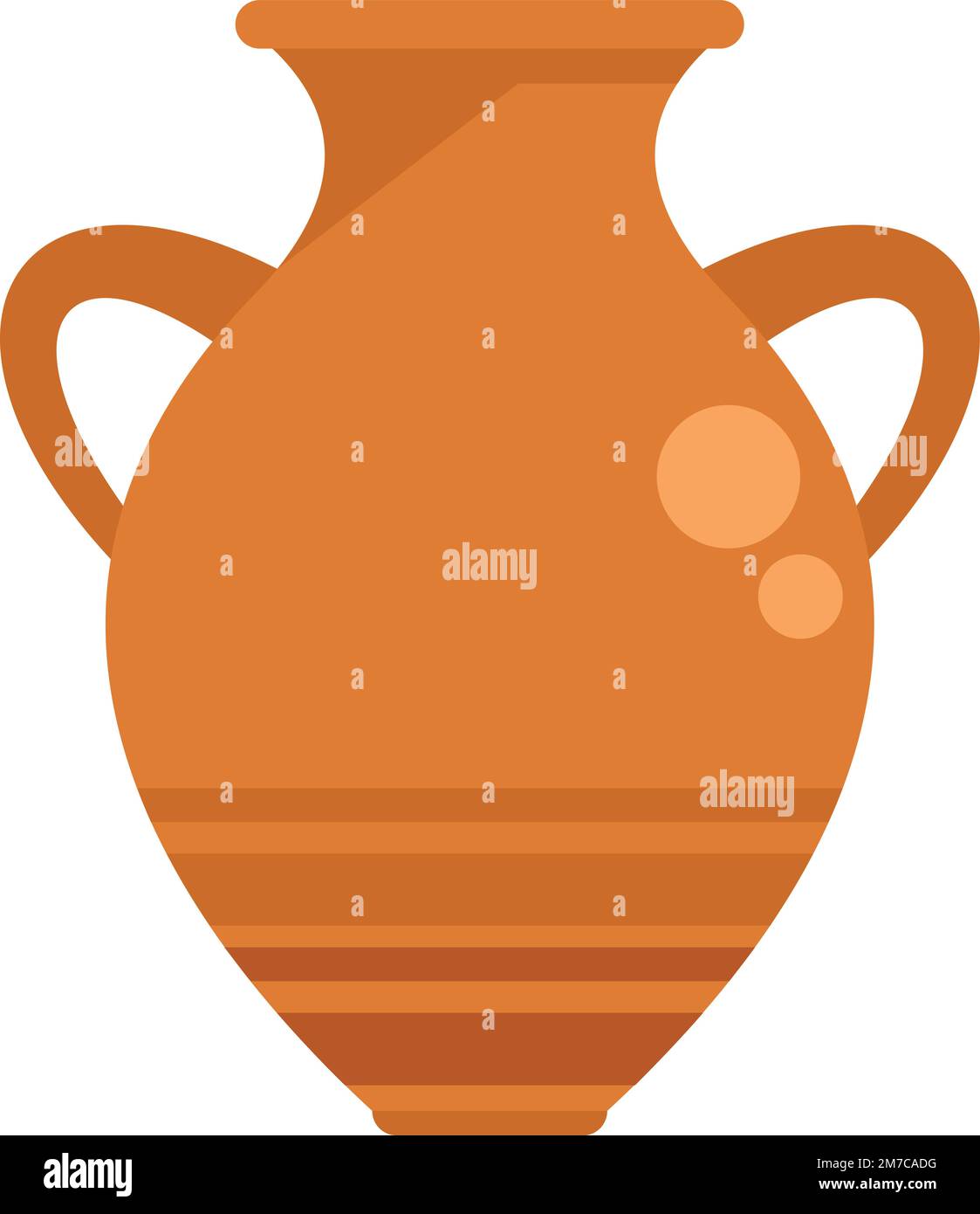 Medieval amphora icon flat vector. Vase pot. Old wine isolated Stock Vector