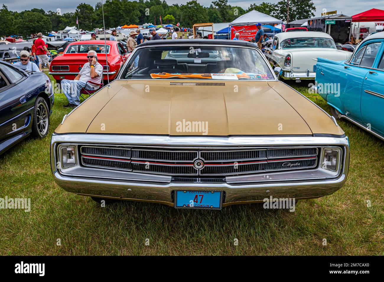Iola, WI July 07, 2022 High perspective front view of a 1969
