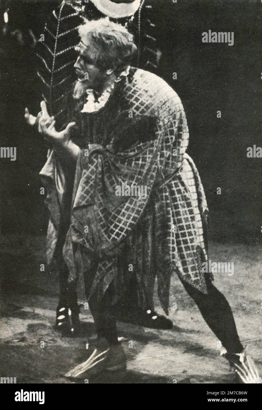 Italian opera singer baritone Leo Nucci in action, Italy 1980s Stock