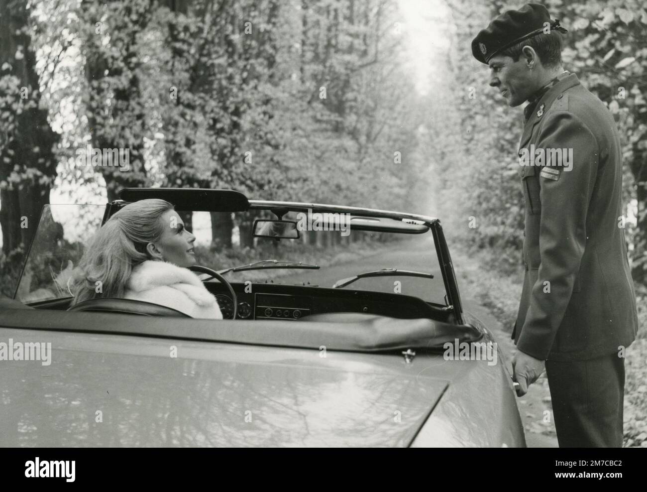 Danish actor Willy Rathnov and actress Hanne Borchsenius in the movie There came a soldier (Det kommer en soldat), Denmark 1969 Stock Photo