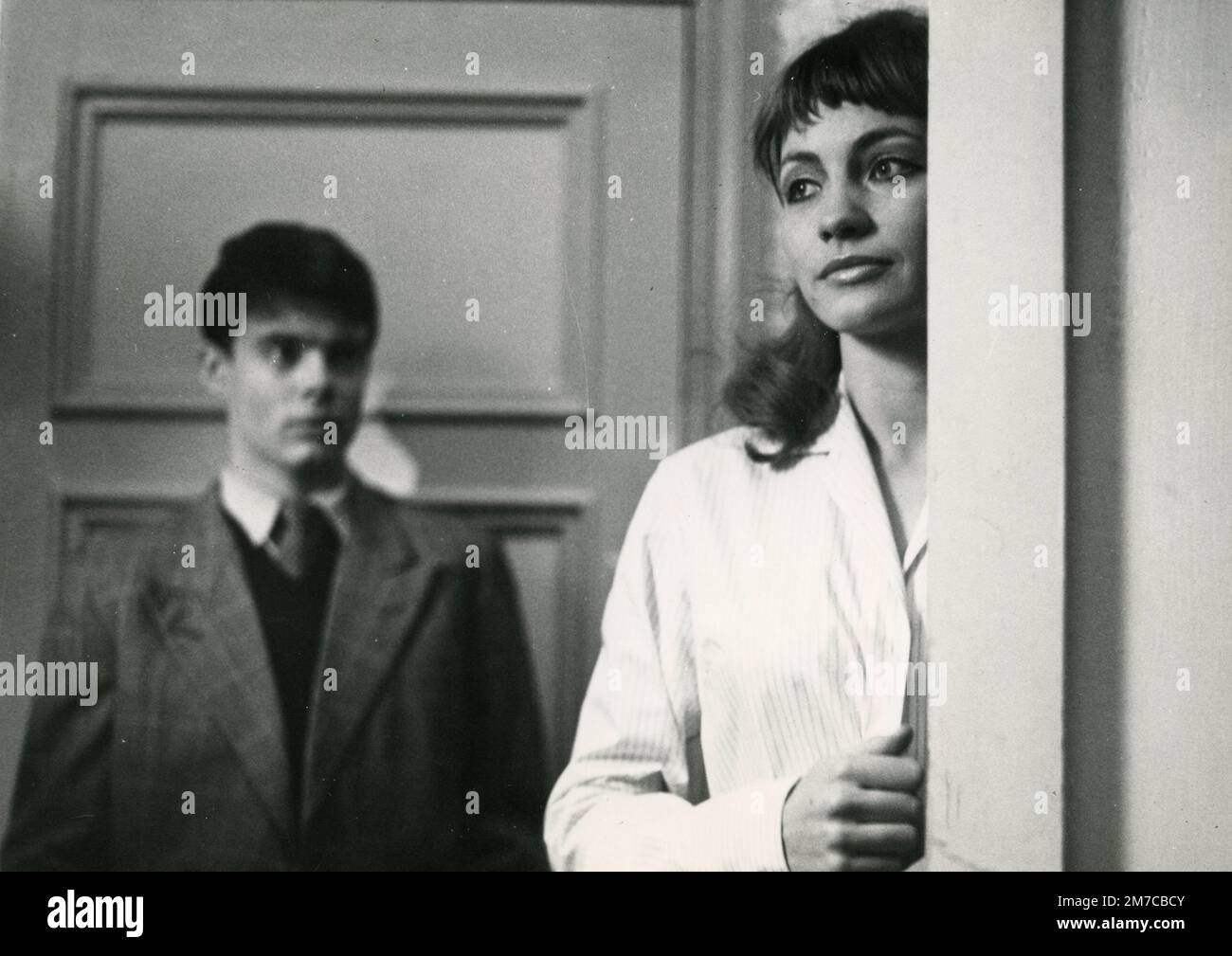 Danish actress Katja Miehe-Renard and actor Ole Busck in the movie Once There Was a War (Der Var Engang en Krig), Denmark 1966 Stock Photo