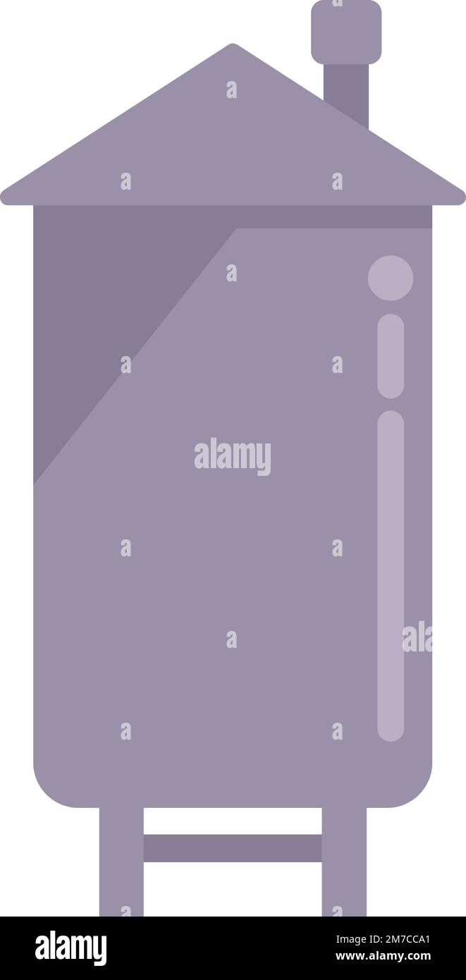 Factory icon flat vector. Cheese production. Cow food isolated Stock ...