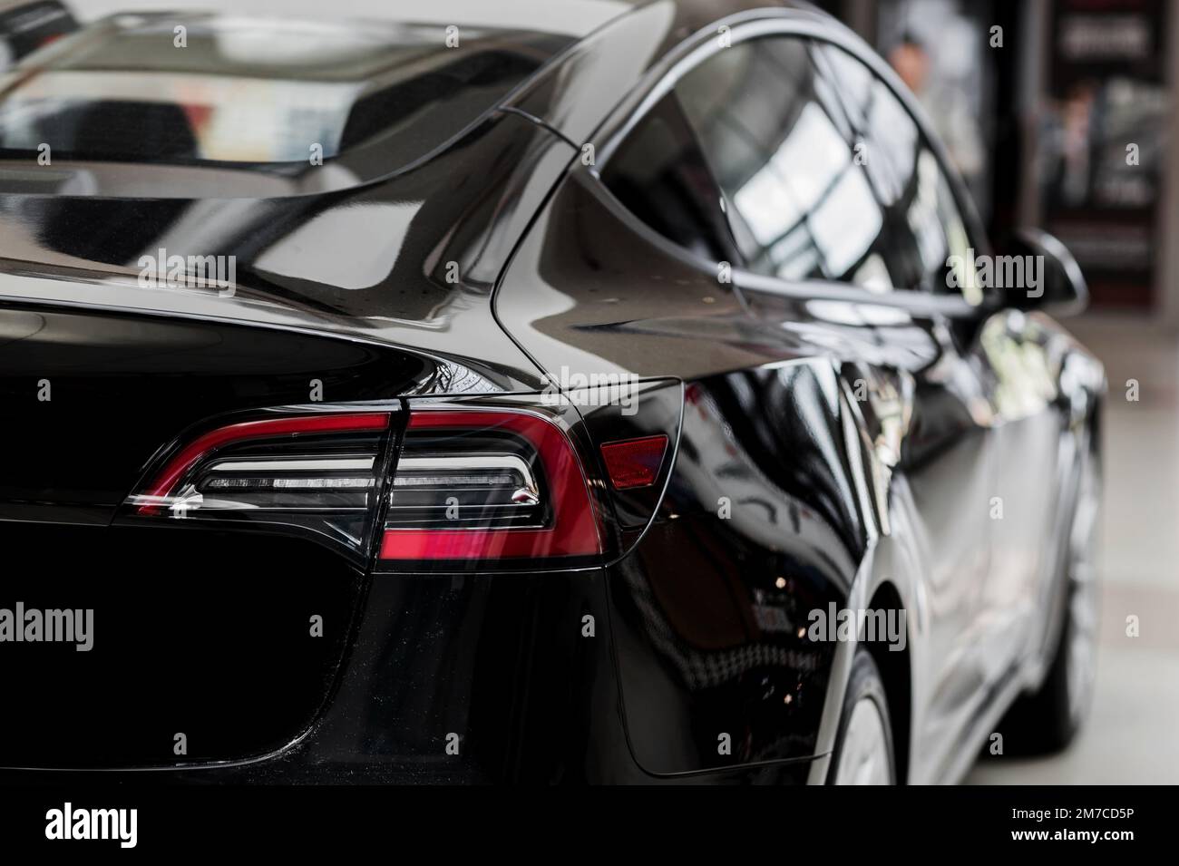 Expensive Car Rear rear view expensive auto. taillight luxary car Stock Photo - Alamy