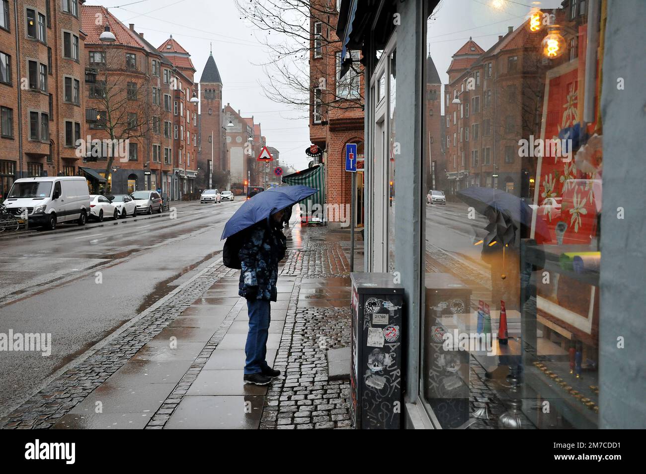 Copenhagen /Denmmark/09 January 2023/Weather rainy fall in danish capital Copenhagen Denmark