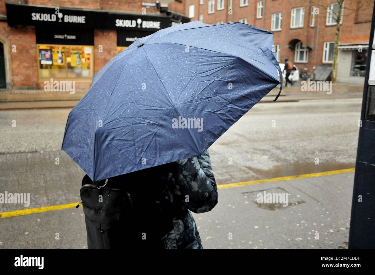 Copenhagen /Denmmark/09 January 2023/Weather rainy fall in danish capital Copenhagen Denmark